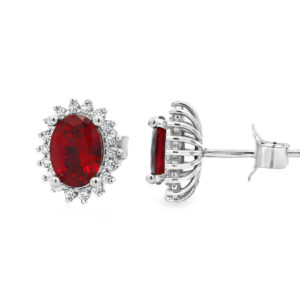 White Gold Earrings 9K