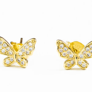 Silver 925 Goldplated Butterfly Studs