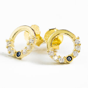 Silver 925 Goldplated Circle Studs