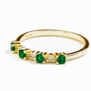 Silver 925 Goldplated ring with 18K.