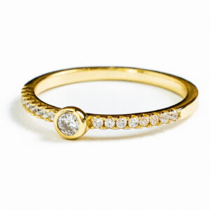 Silver 925 Goldplated with 18K Band