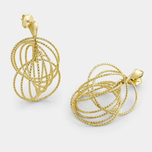 Earrings in gold-plated Silver 925° with delicate chains