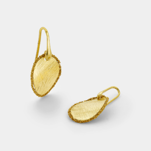 Vogue Earrings with brushed finish in gold-plated Silver 925°