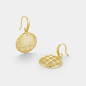 Geometric circle earrings in gold-plated Silver 925°